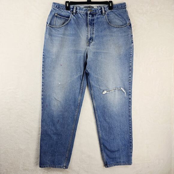 Vintage Anchor Blue Loose Jeans 40x32 Fits 39x30 Baggy Distressed Y2K Skater 90s - Picture 2 of 15